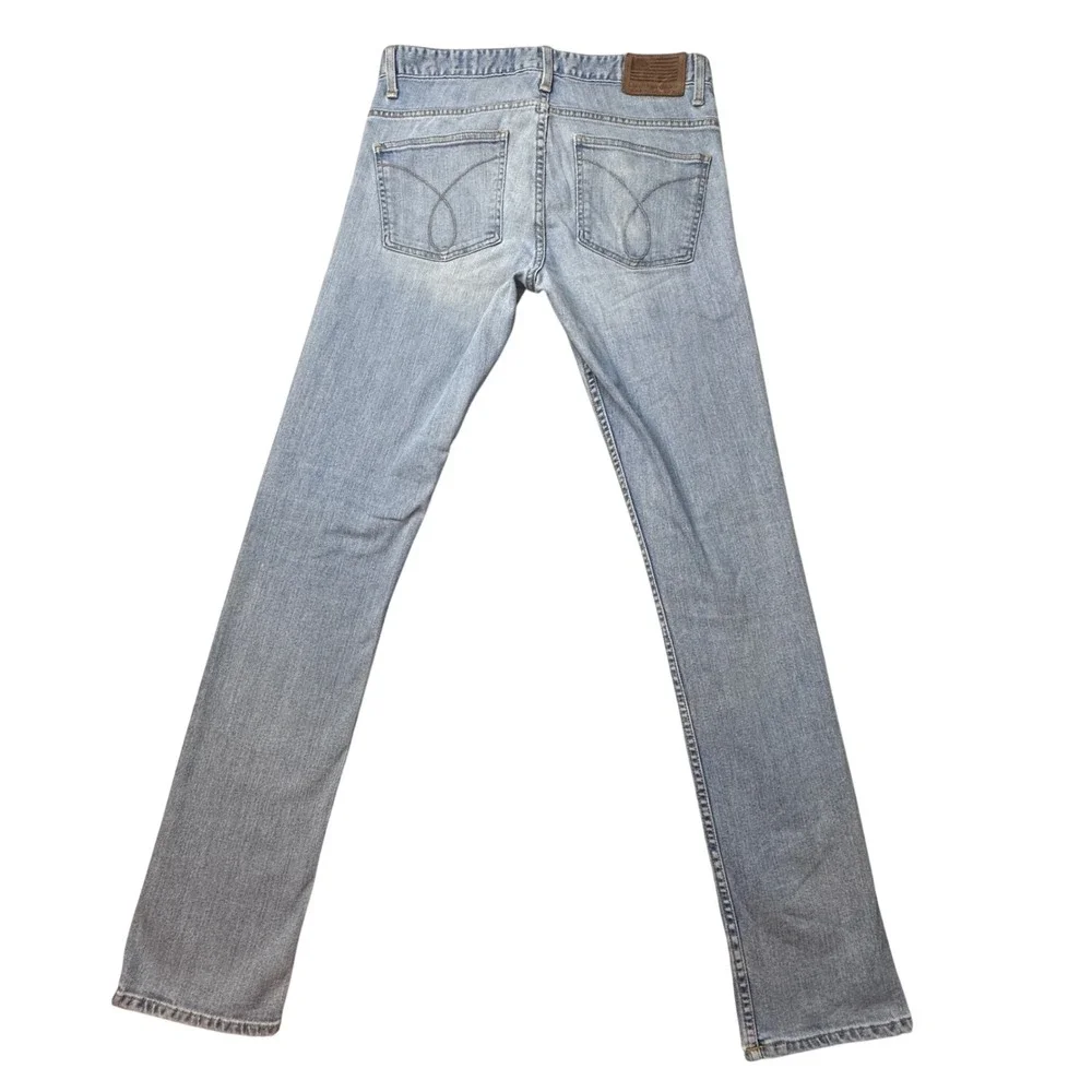 Calvin Klein Jeans Mens 30x32‎ Light Wash Slim White Oak Cone Denim Distressed